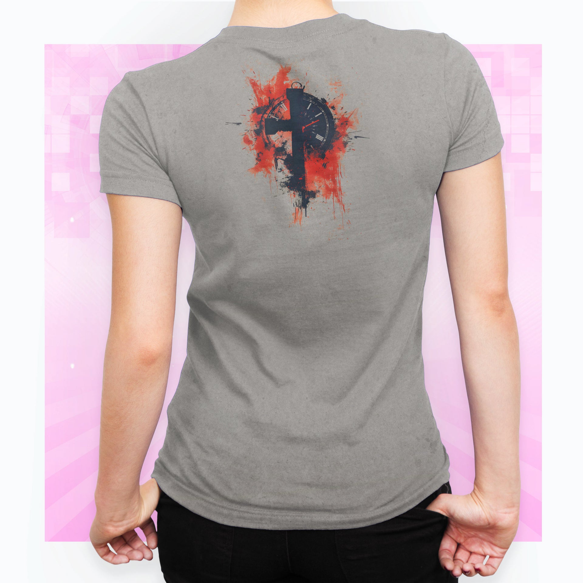 Crimson Cross - Bold Faith Tee Women's Short Sleeve Shirt (AOP)