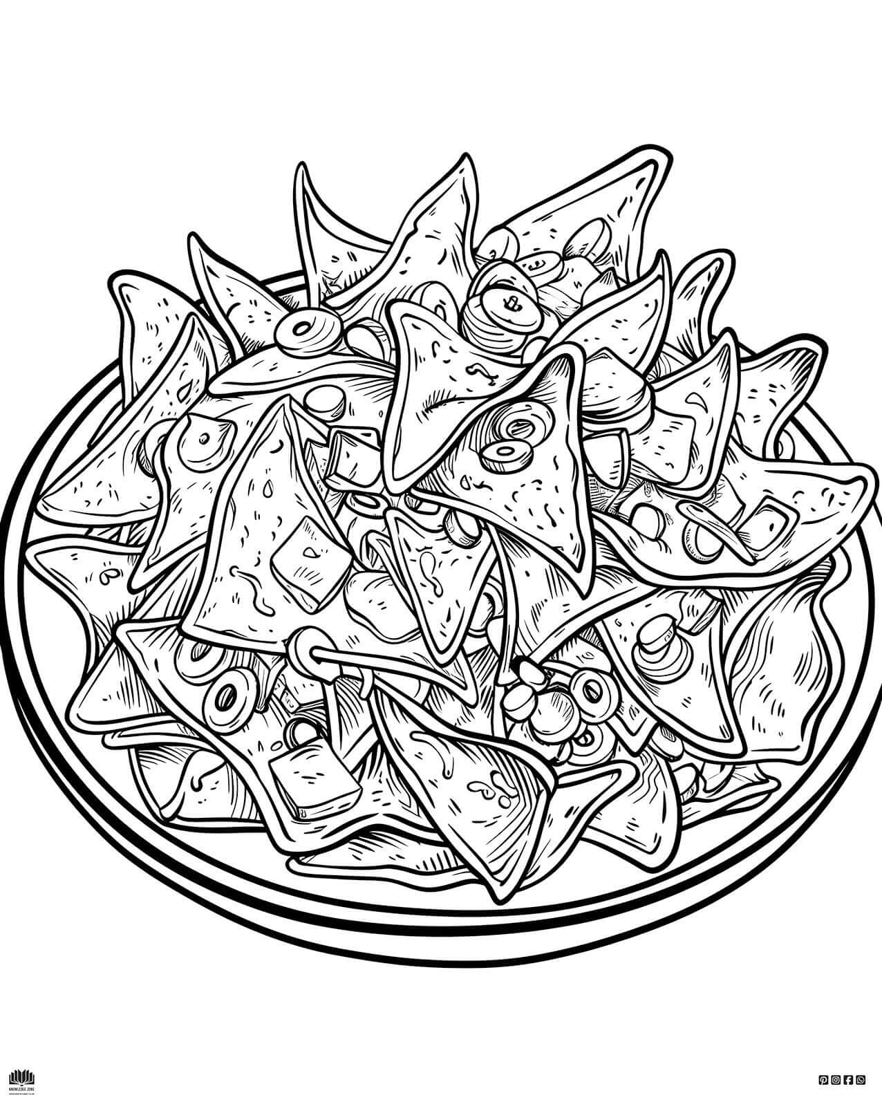Dive into Deliciousness: Nachos Coloring Extravaganza! 🧀🌶️