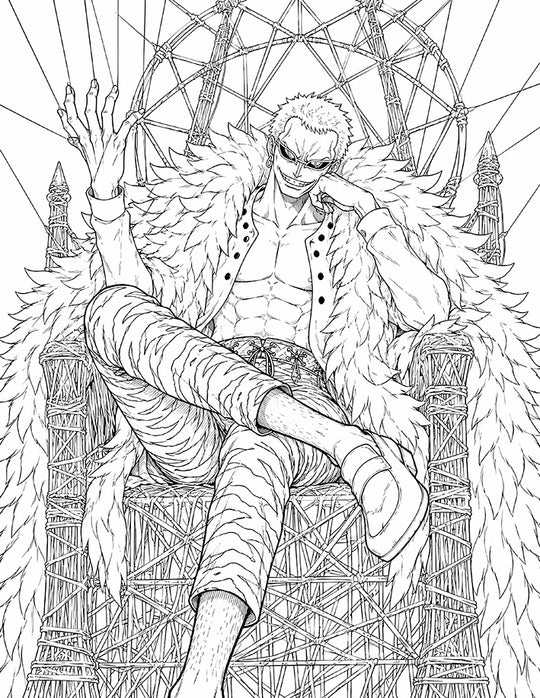 Doflamingo One Piece Coloring Page String Master Heavenly Demon