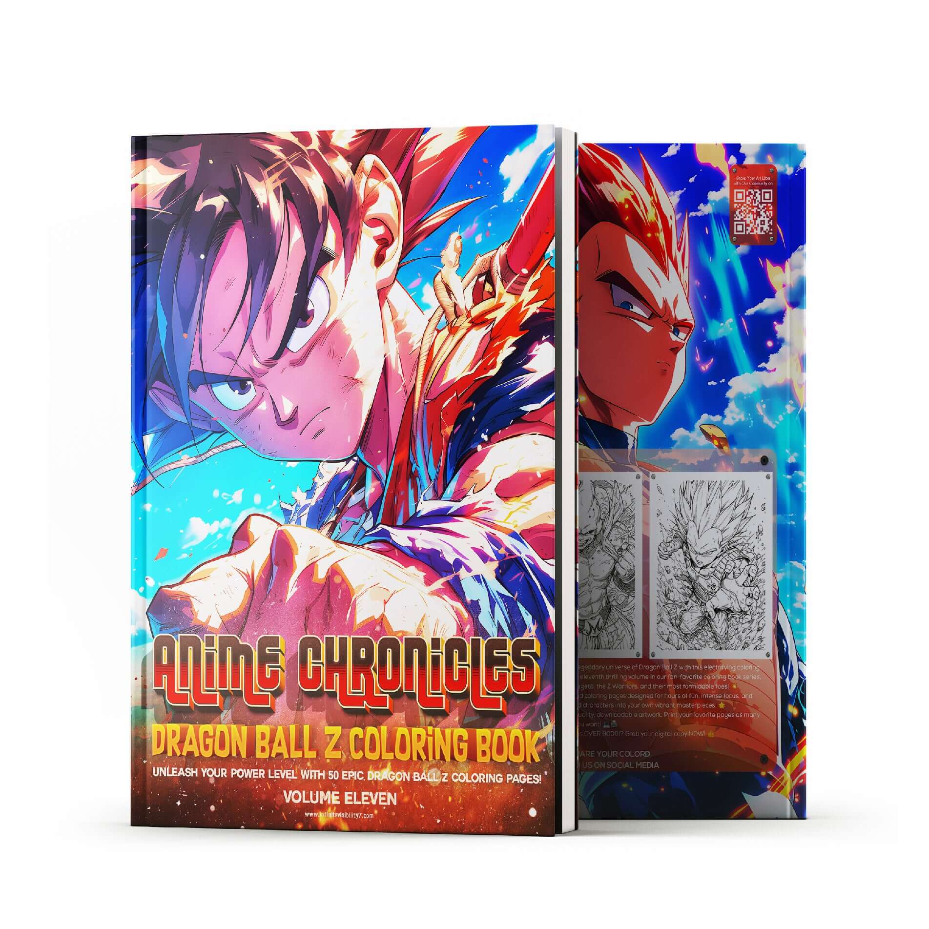 Dragon Ball Z Coloring Book Vol 11 featuring epic Saiyan designs, perfect for anime fans and stress relief activities.