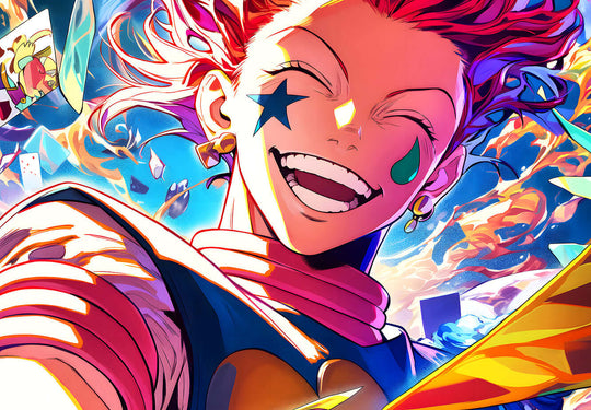 Dynamic Starburst Digital Art – hunter x hunter Inspired Scene for Fans & Collectors
