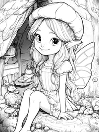 Enchanting Fairy Coloring Page ✨🌟