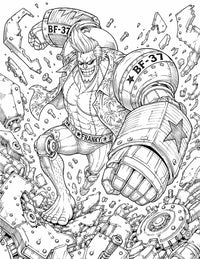Franky One Piece Coloring Page BF-37 Cyborg Printable PDF