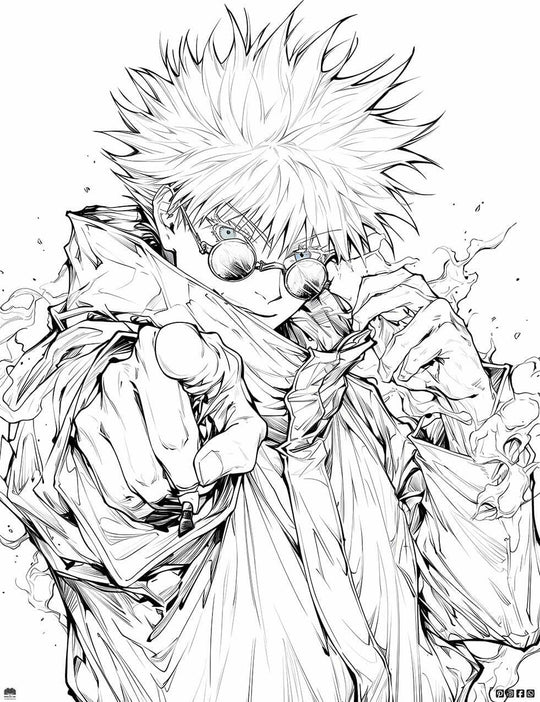 Color Your Favorite Satoru Gojo! 😎 Free Jujutsu Kaisen Coloring Page!