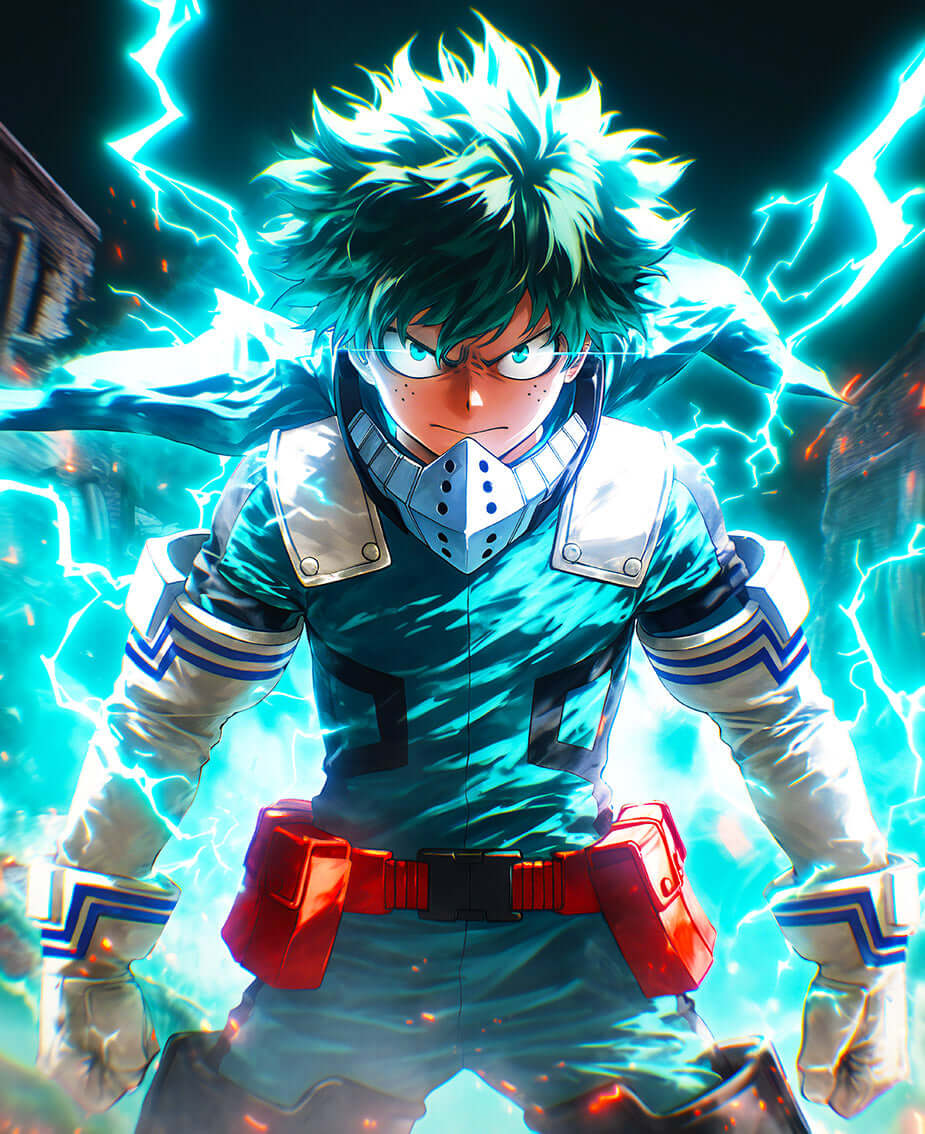 Full Cowling Deku Art: Power Up Your Space - MHA Digital Download! ⚡️ #MyHeroAcademia #Deku