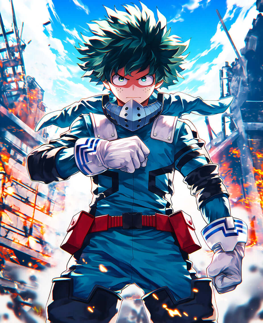 Hero's Resolve Deku Art: MHA Digital Download - Ignite Your Inspiration!👊 #MyHeroAcademia #Deku