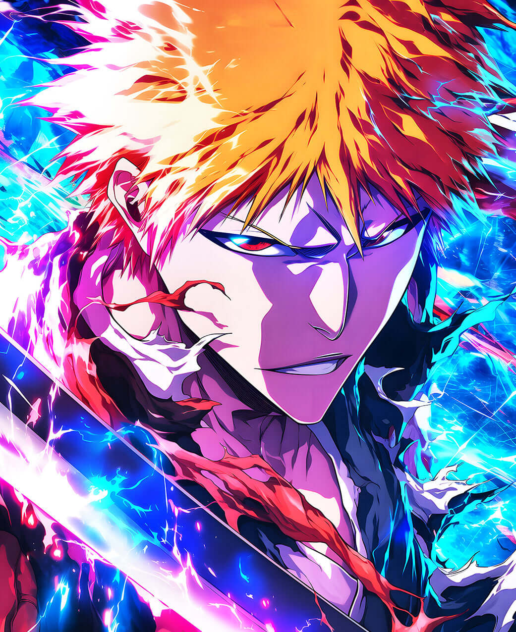 Ichigo Kurosaki Digital Art Download - High-Resolution Bleach Anime Artwork ⚡️