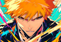 Ichigo Kurosaki Intense Gaze - Bleach Anime Digital Art Print (High-Res) 💥