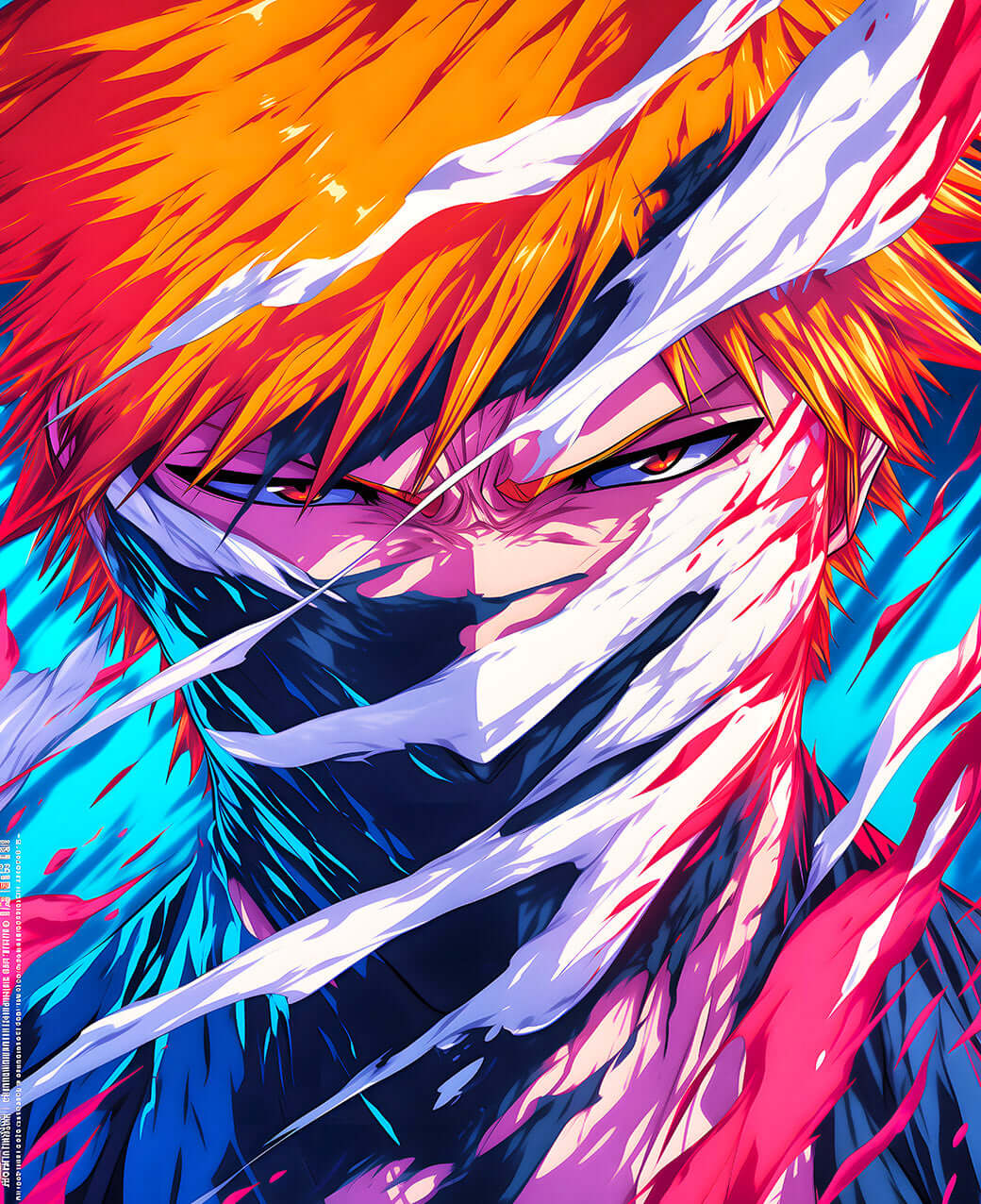 Ichigo Kurosaki: Soul Reaper Surge - Bleach Digital Art Print 🌀