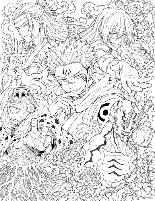 Jujutsu Kaisen Cursed Spirits Coloring Page Reign of Curses