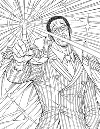 Kizaru One Piece Coloring Page Light Admiral Borsalino