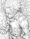 Luffy Gear 5 Coloring Page | Sun God Nika One Piece Art | Instant Digital Download