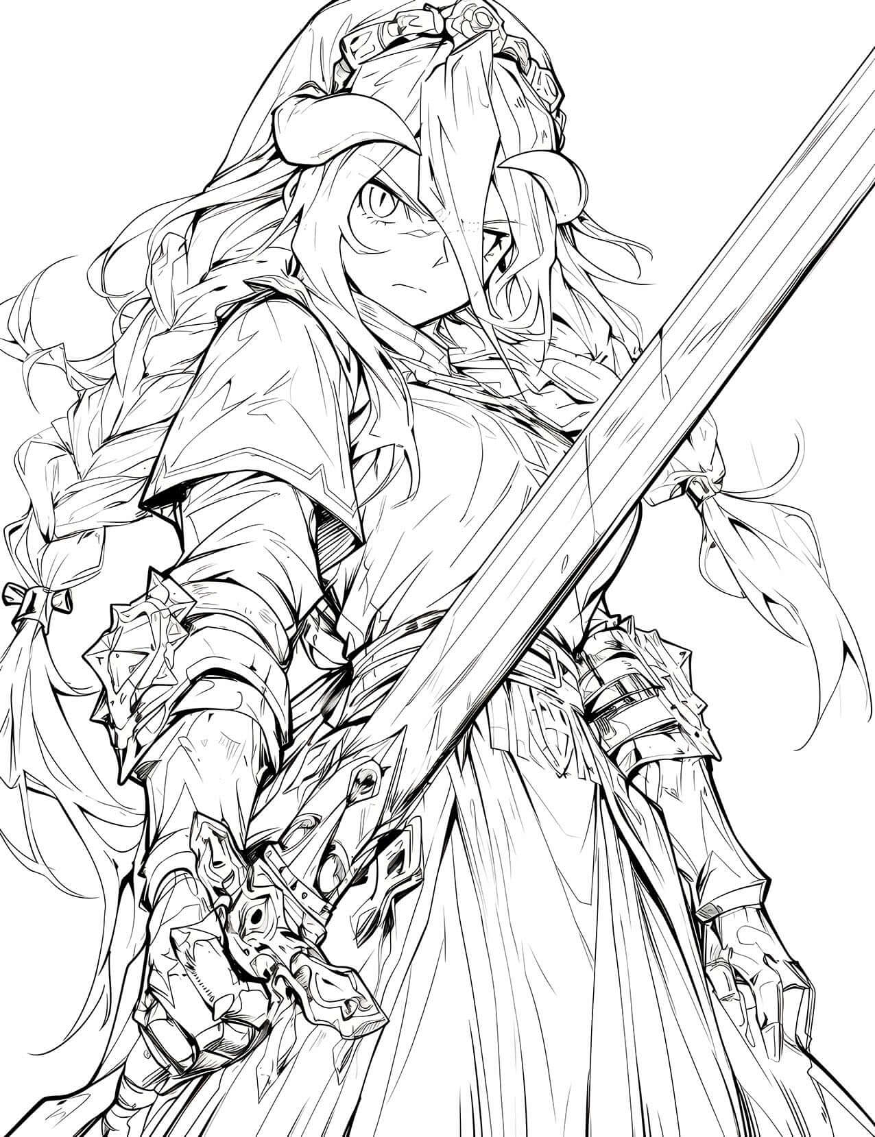 Lupusregina Beta: Overlord Anime Coloring Page | Infinite Visibility