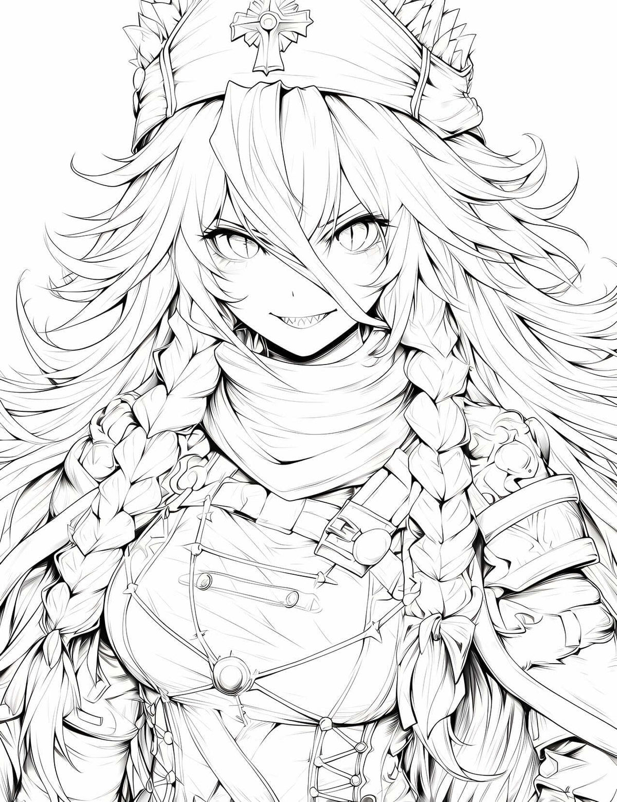Lupusregina Beta: Playful Fangs - Overlord Anime Coloring Page | Infinite Visibility