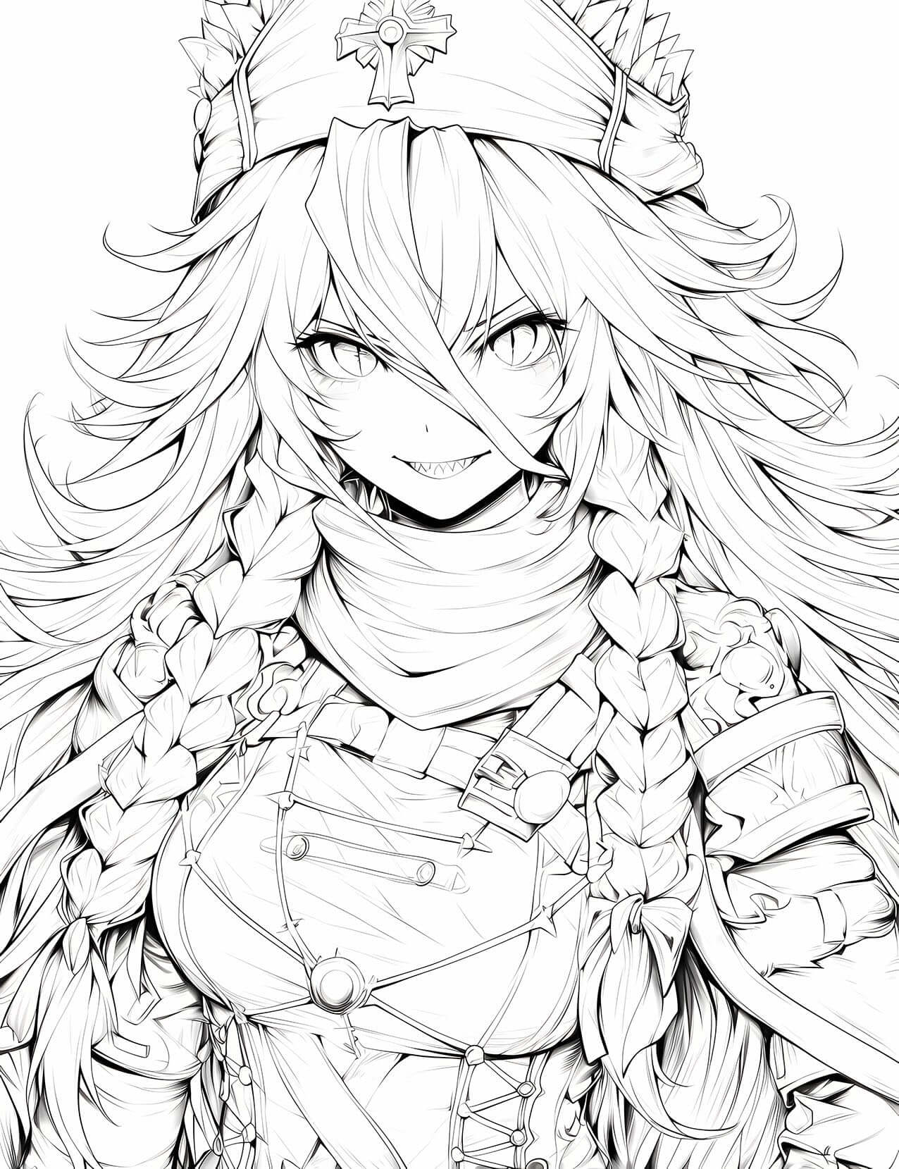 Lupusregina Beta: Playful Fangs - Overlord Anime Coloring Page | Infinite Visibility