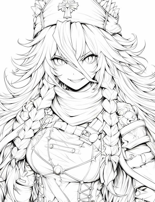Lupusregina Beta: Playful Fangs - Overlord Anime Coloring Page | Infinite Visibility