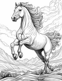Majestic Horse Adult Coloring Page - Infinite Visibility