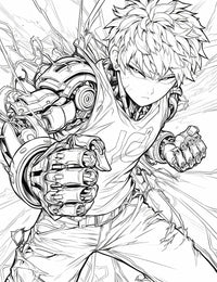 Mechanical Might: Color Genos' Cybernetic Fury on This Epic Page!