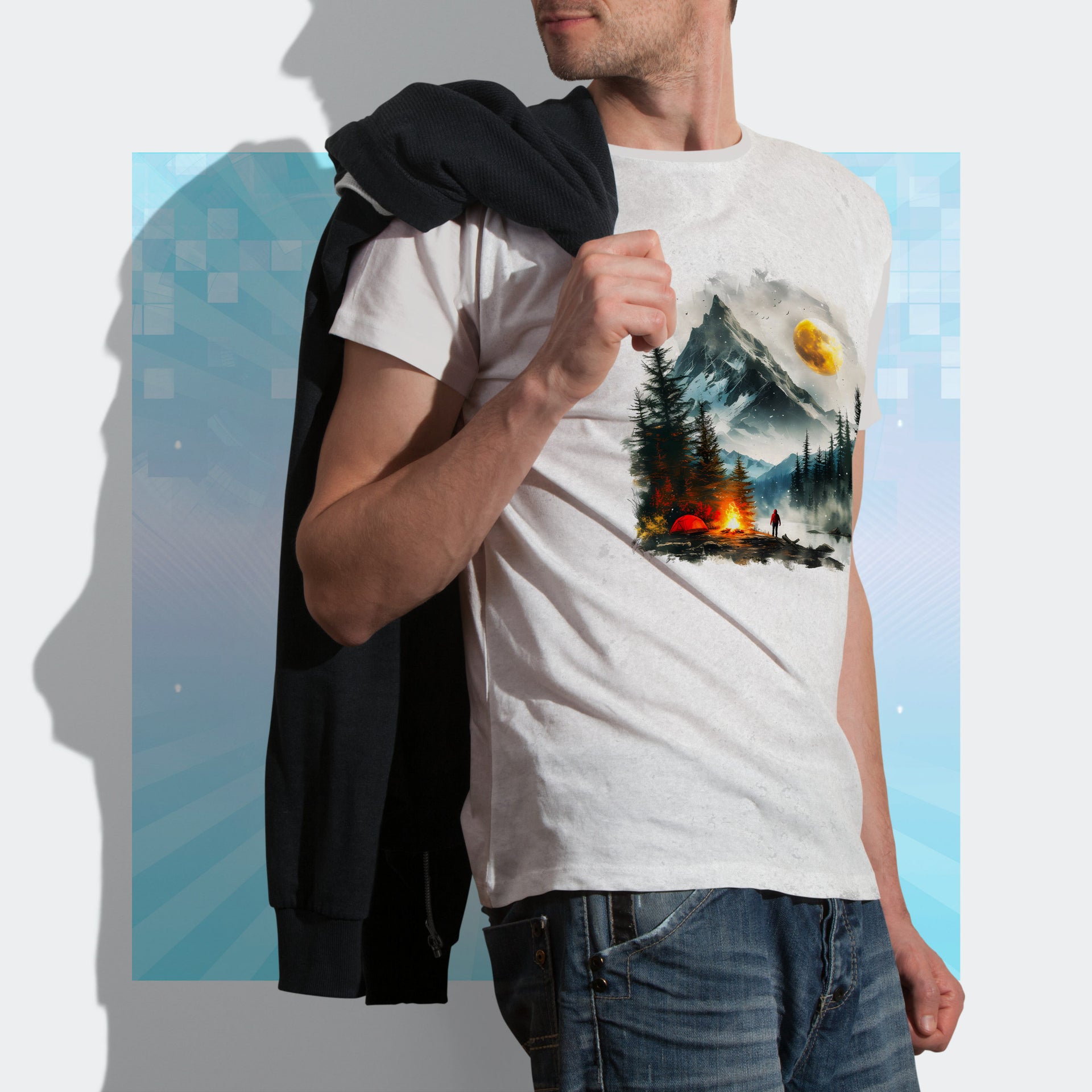 Mountain Serenity - Nature's Embrace Tee Men's Sports Jersey (AOP)