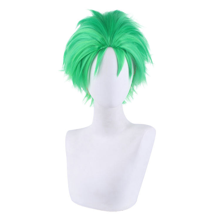 Roronoa Zoro Cosplay Costume including outfit, head scarf, and earrings available in adult sizes.