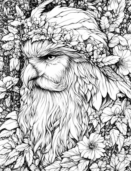 Owl in Floral Crown - Relaxing Adult Coloring Page | Infinite Visibility