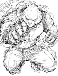 Unleash the beast! 🐼 Instantly download this powerful Panda coloring page from Jujutsu Kaisen. Perfect for fans who love action-packed anime art. Get yours now!