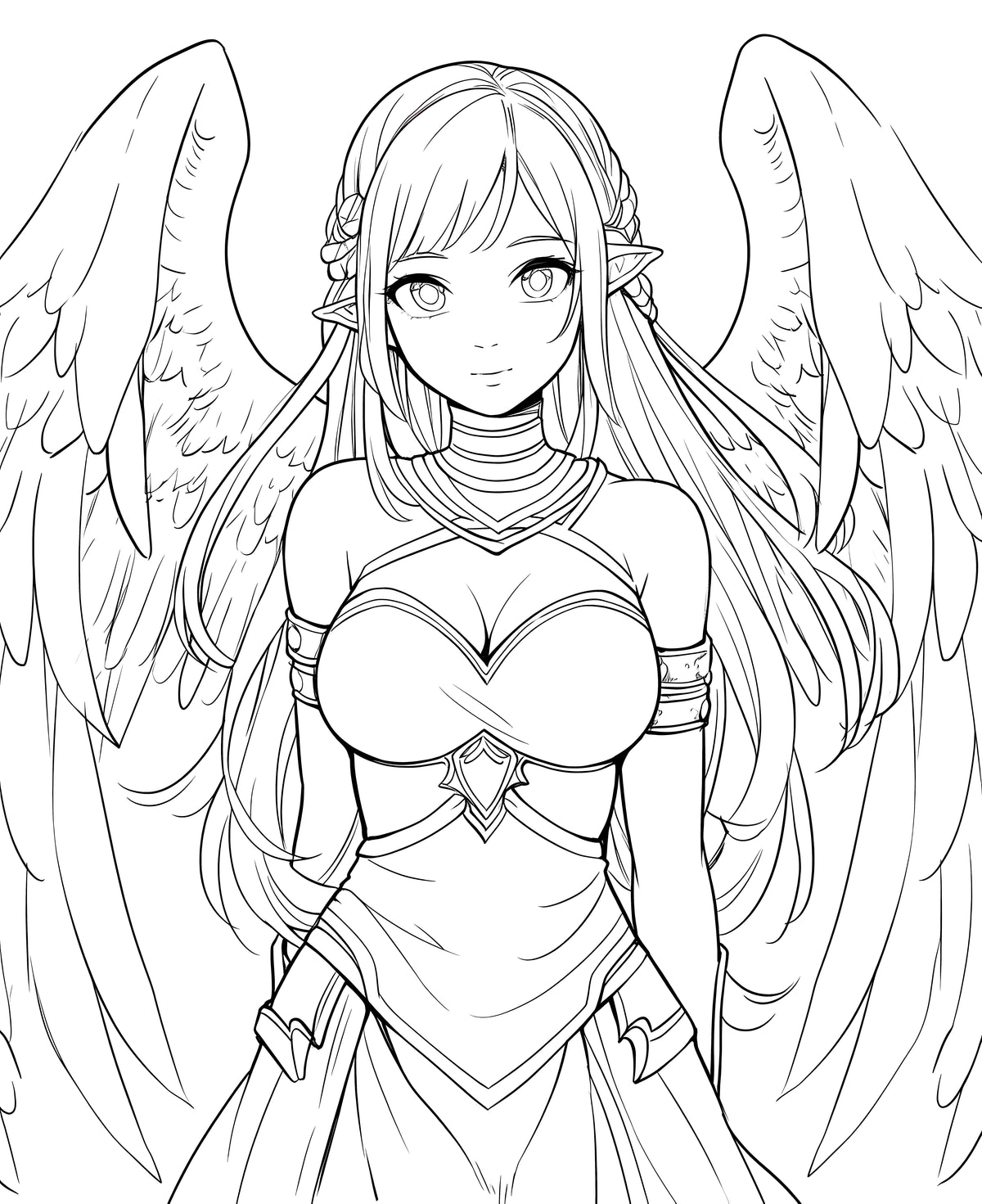 Printable Coloring Page – Asuna Yuuki from Sword Art Online | Infinite Visibility