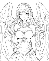 Printable Coloring Page – Asuna Yuuki from Sword Art Online | Infinite Visibility