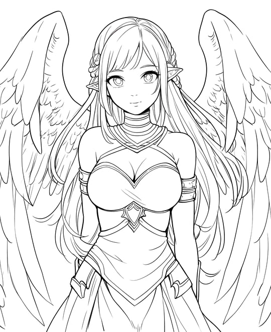 Printable Coloring Page – Asuna Yuuki from Sword Art Online | Infinite Visibility