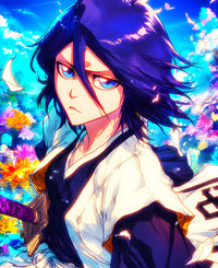 Rukia Kuchiki Blooming Strength - Bleach Digital Art Print 🌸