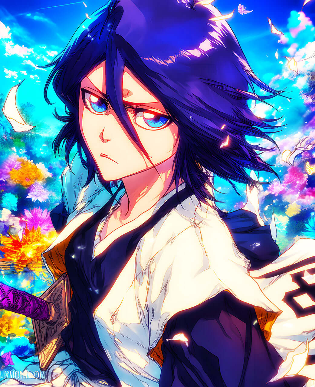 Rukia Kuchiki Blooming Strength - Bleach Digital Art Print 🌸 – Infinite ...
