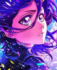 Rukia Kuchiki: Soulful Gaze - Bleach Digital Art Print (Close-Up) ✨