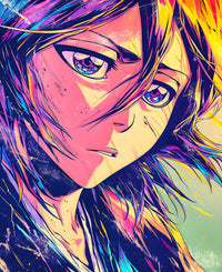 Rukia Kuchiki Vibrant Soul - Bleach Digital Art Print ✨👁️