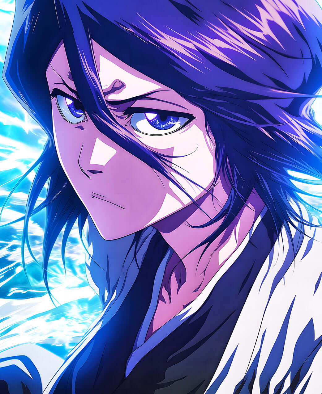 Rukia Kuchiki: Winter's Resolve - *Bleach* Digital Art Print ❄️
