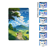 A waterproof Naruto Credit Card Skin PVC sticker featuring Uchiha Sasuke anime art applied to a standard debit bank card.