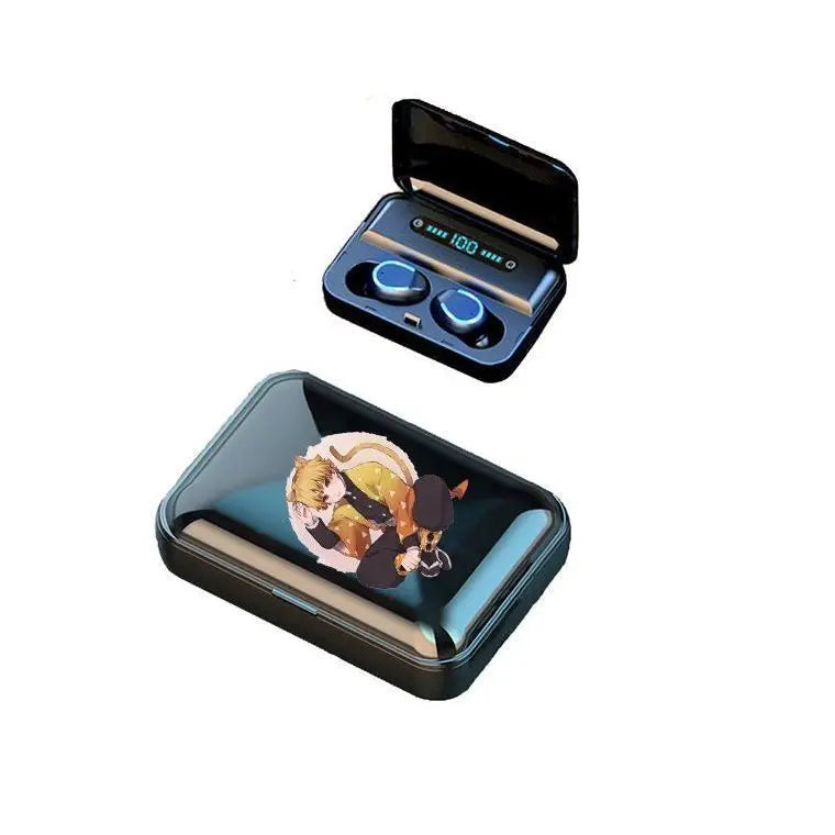 Demon Slayer Tanjiro Nezuko Bluetooth Anime Headset wireless charging sports fitness earbuds