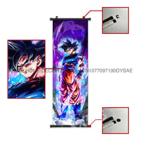 High-quality Dragon Ball Posters wall art scroll featuring Anime figures Goku, Vegeta, and Frieza for home decoration.
