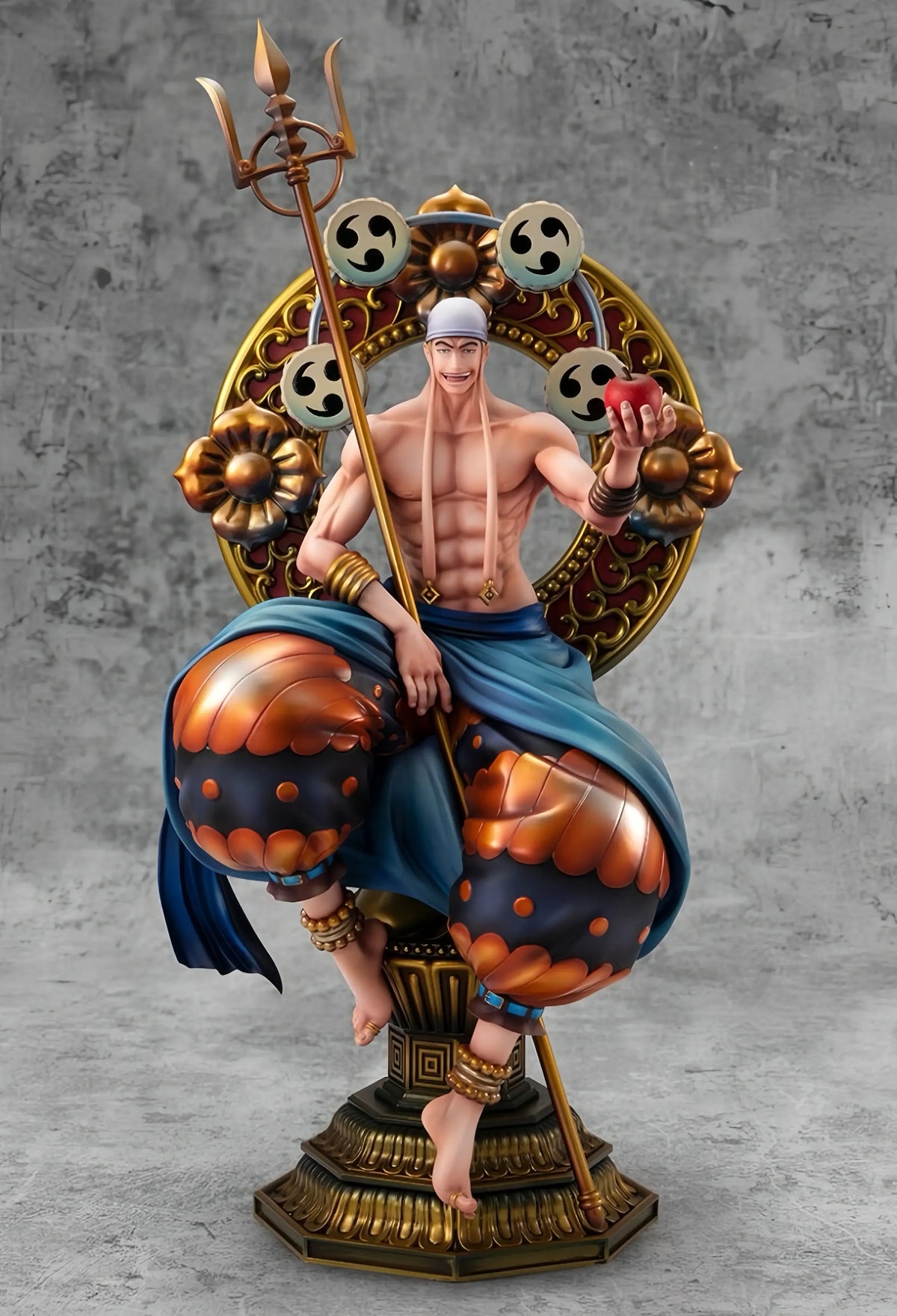 One Piece Enel Thunder God POP MAX GK Figure 39cm Bandai sitting statue PVC anime gift box
