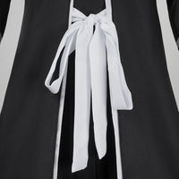 Kurosaki Ichigo Cosplay Costume complete display featuring overcoat, inner vest, pants, and white waist belt.