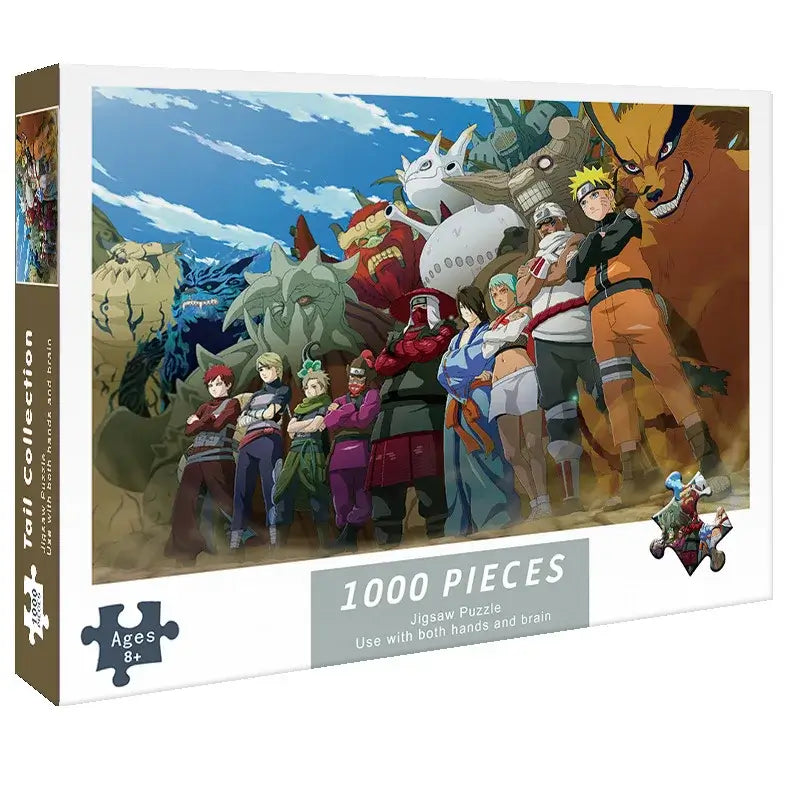 Naruto Anime Whirlpool Puzzle 1000 piece stress relief jigsaw featuring dynamic whirlpool artwork inspired by Naruto
