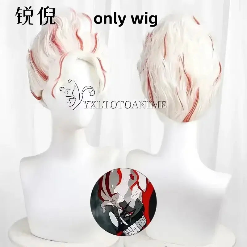 Dandadan Okarun Cosplay Costume Wig Suit Ken Takakura black collar uniform curly hair Halloween