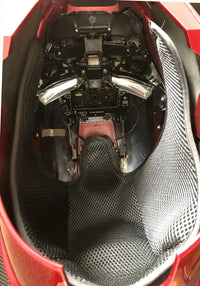 A wearable AutoKing Iron Man Helmet (Mk5) featuring voice-controlled opening face plates and glowing LED eyes for adult cosplay and display.