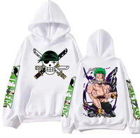 One Piece Zoro Anime Hoodie Sweatshirt cotton cartoon print Y2K streetwear pullover men women