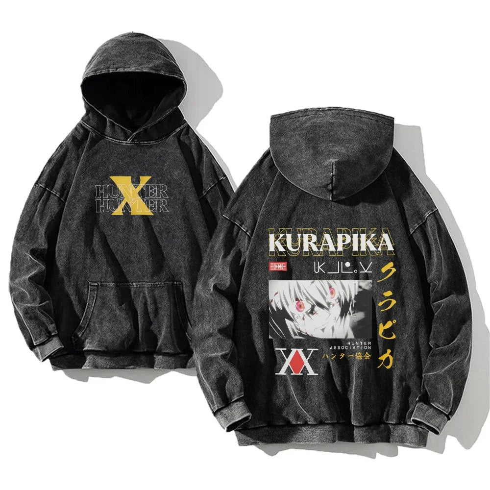 Hunter x Hunter Vintage Washed Manga Hoodie | Fleece Pullover