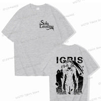 A high-quality 100% cotton Solo Leveling T-shirt for men with a cool Sung Jin-woo short sleeve tee design.