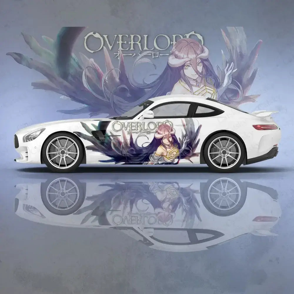 Albedo Anime Vinyl Car Decal Side Graphic Wrap applied vehicle door waist line anime fan decal