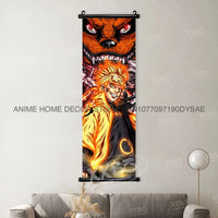 High-quality Uzumaki Naruto Posters wall art scroll featuring Sasuke Uchiha, Madara, and Might Guy for anime home decor.