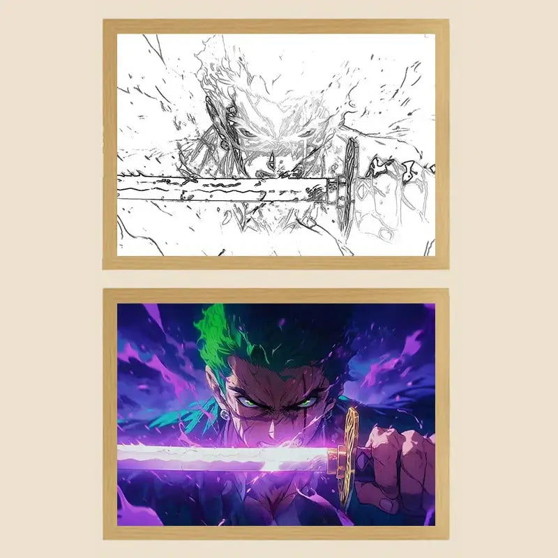 One Piece Photo Frame Night Light | Anime Bedside Decor – Infinite
