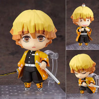High-quality Demon Slayer Nendoroid Figures featuring Kamado Tanjiro, Nezuko, and Uzui Tengen posing for an upscale anime collection display.