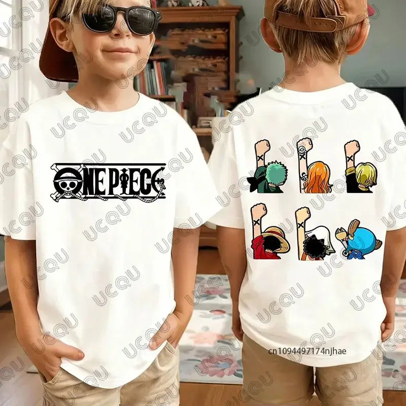 One Piece Anime Luffy T-Shirt Kids Adult Cosplay short sleeve cotton summer tee unisex